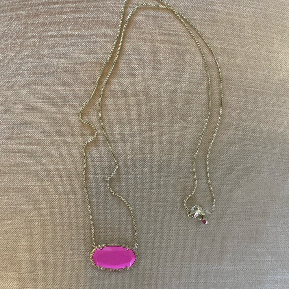 Kendra Scott Hot Pink Pendant Necklace